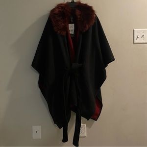 Jones New York Cover Up Jacket - Red - Burgundy  and Black - One Size Fits Most